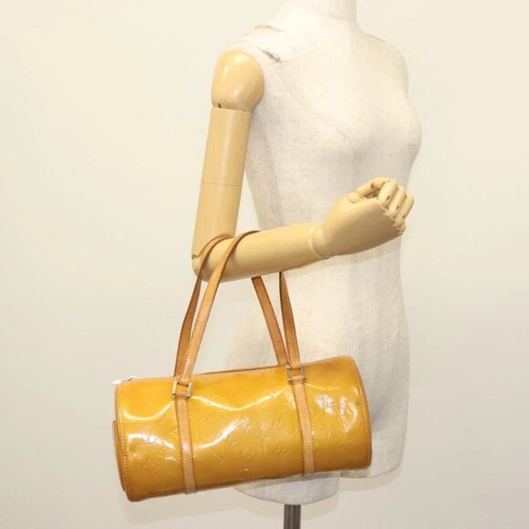 LOUIS VUITTON Monogram Vernis Bedford Hand Bag Beige M91006 LV Auth 140063 - Picture 1 of 16